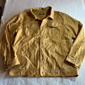 RCNSTRCT STUDIO Mens Beige Canvas Trucker Jacket Size Large